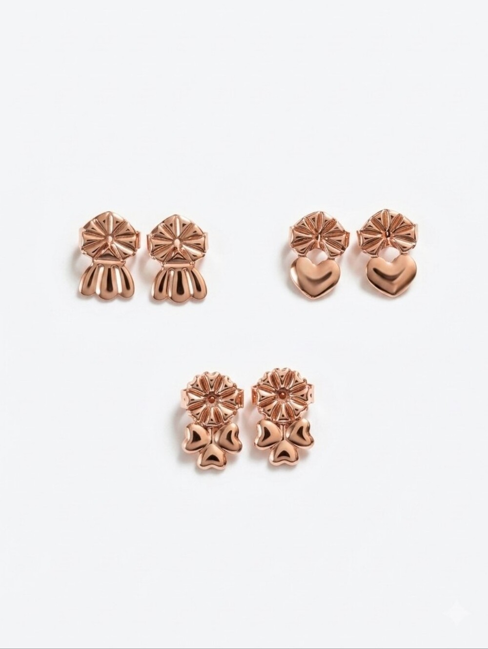 Rose Goldtone Magic Earring Back Lifters | Set of 3
